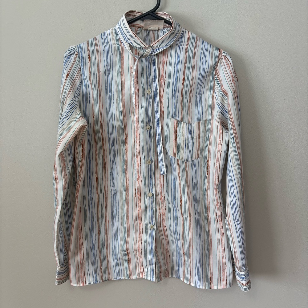 Vintage Levi Strauss Peter Pan and Tie Blouse